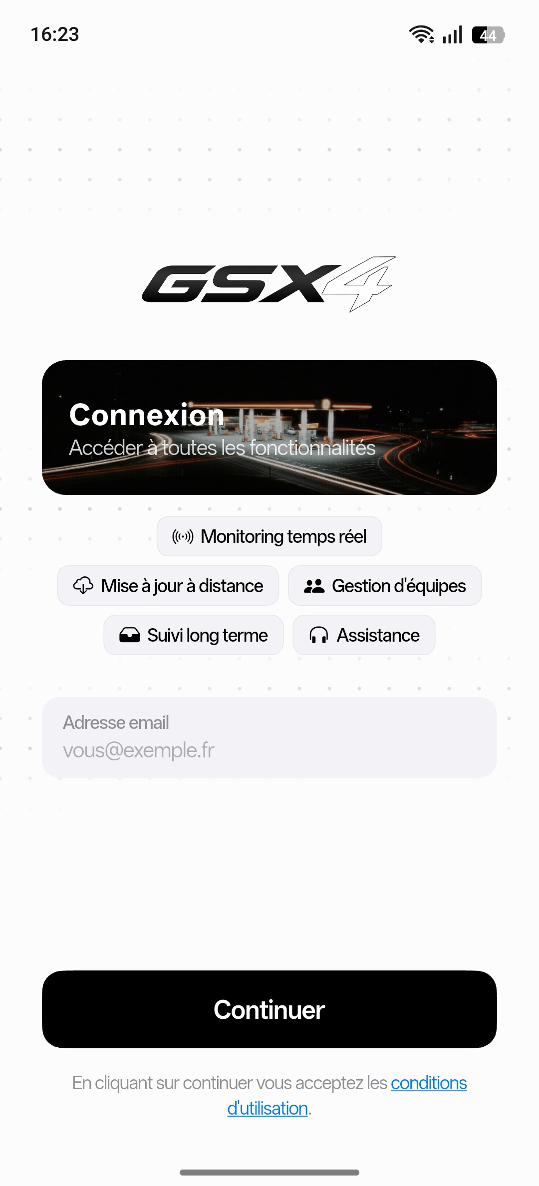 Capture d'écran de l'application GSX4 (4)